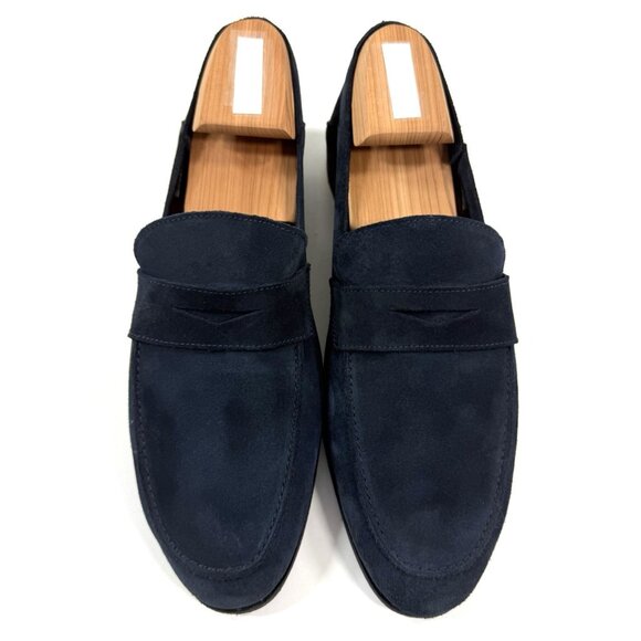 Wolf & Shepherd Mens Size 10 Monaco Italian Suede Penny Loafers Foldable Heel main image 2